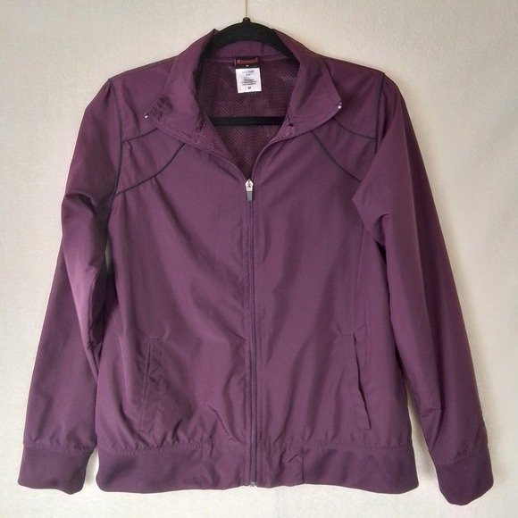Champion Track Jacket Windbreaker Size Medium in Purple - Picture 1 of 14